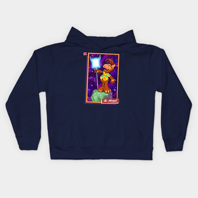 Saturday Morning Tarot IX The Hermit Kids Hoodie by K-Bo.